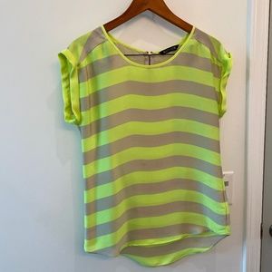 Yellow and Grey Express Silky Shirt